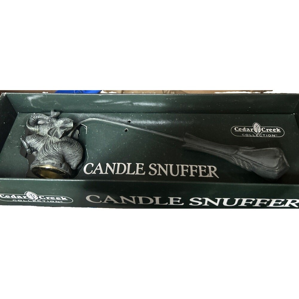 Vintage Cedar Creek Elephant Candle Snuffer In Box